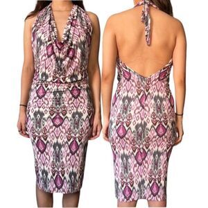 NWT Soul Harmony Energy Printed Bodycon Midi Dress M
